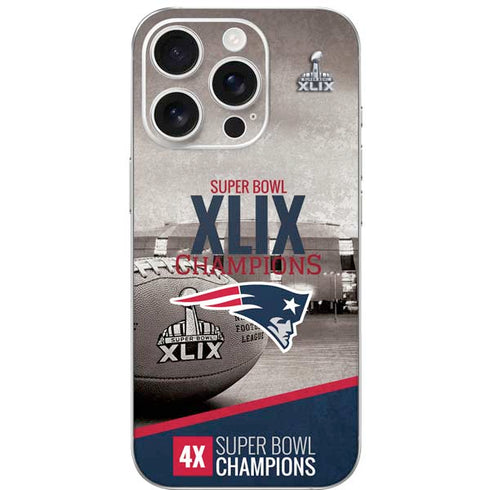 NFL Patriots Super Bowl XLIX Champs iPhone 16 Pro Skin
